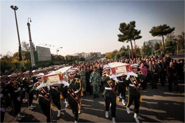 تشییع و خاکسپاری دو شهید گمنام در سازمان انرژی اتمی تهران