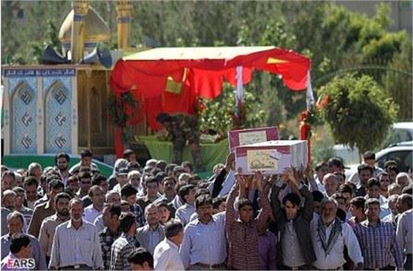 تشییع و خاکسپاری شهدای گمنام در شهرستان کوهپایه اصفهان