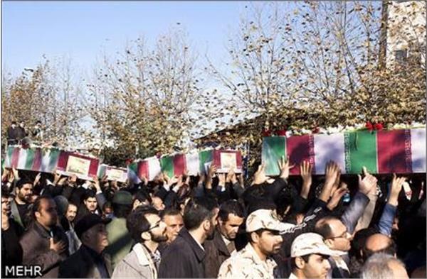 تشییع شهدای گمنام در قائم شهر