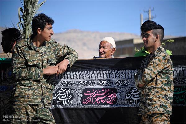 تشییع پیکر دو شهید گمنام در شهر بیدروبه اندیمشک 15