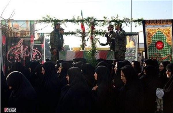 مراسم تشییع شهدای گمنام در شهرک شهید فکوری