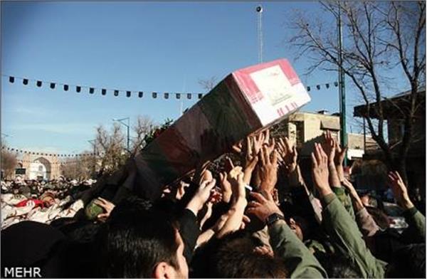 تشییع شهید گمنام در قزوین