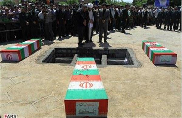 تشییع وخاکسپاری شهدای دفاع مقدس در شهر همدان