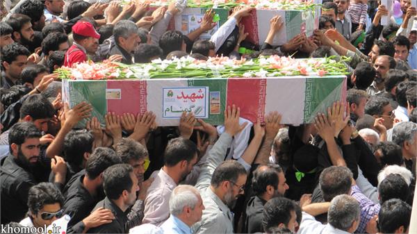 تشییع و خاکسپاری شهدای گمنام دانشگاه خلیج فارس بوشهر-27/2/89