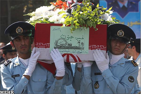 تشییع و خاکسپاری شهدای گمنام شهرک شهید شجاعی تهران_12/7/89