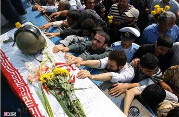 مراسم تبادل پیکرهای جنگ تحمیلی در شلمچه