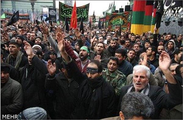 تشییع و خاکسپاری5شهید گمنام در میدان امام حسین (ع)(2)