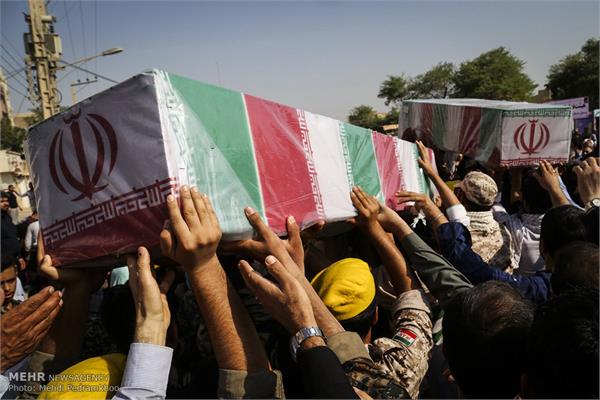 مراسم تشییع و تدفین دو شهید گمنام در اهواز 11