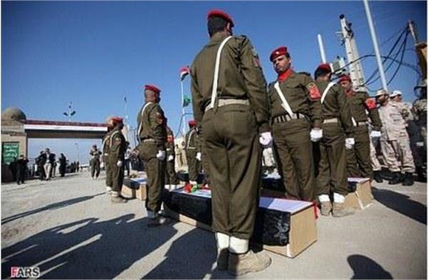 مراسم تبادل شهدا جنگ هشت ساله در شلمچه