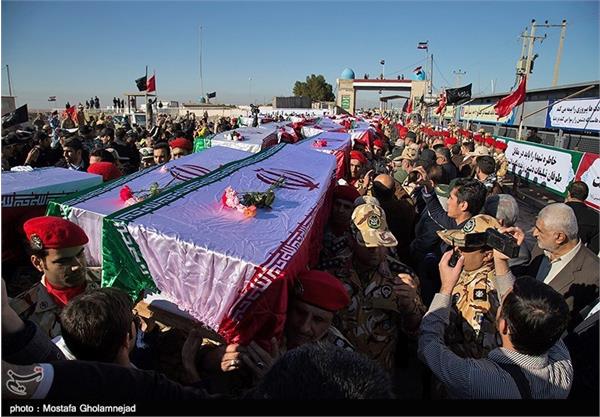 تبادل پیکر ۹۳ شهید در مرز شلمچه - خوزستان
