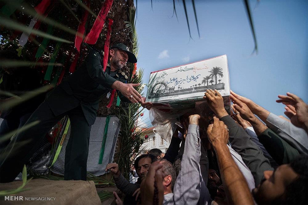 تشییع پیکر دو شهید گمنام در رشت 1