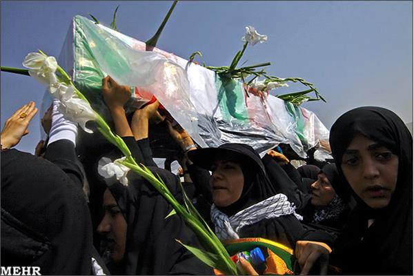 تشییع و خاکسپاری دو شهید گمنام در دانشگاه علامه طباطبایی