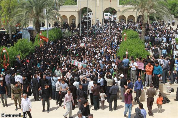 تشییع و خاکسپاری شهدای گمنام دانشگاه خلیج فارس بوشهر-27/2/89