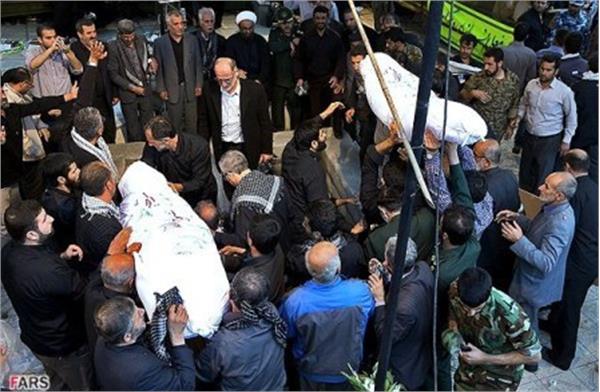 تشییع و خاکسپاری دو شهید گمنام در چابکسر