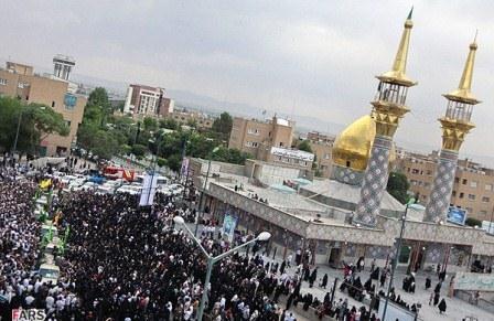 تشییع وخاکسپاری شهدای دفاع مقدس در شهر همدان