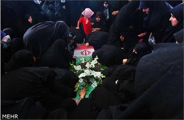تشییع و خاکسپاری شهدای گمنام در شهر طرقبه استان خراسان رضوی