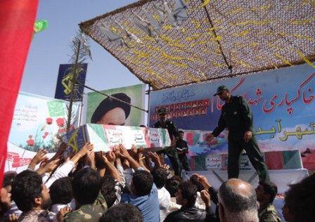 تشییع و خاکسپاری شهدای گمنام درآبدان