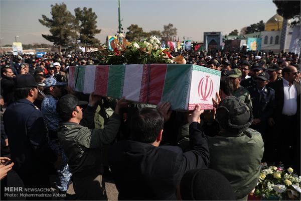 مراسم تشییع پیکر ۲ شهید گمنام در پایگاه هوایی شهید لشگری 12