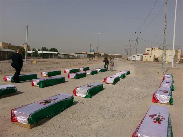 ورود پیکر مطهر ۵۵ شهید دفاع مقدس - شلمچه 37