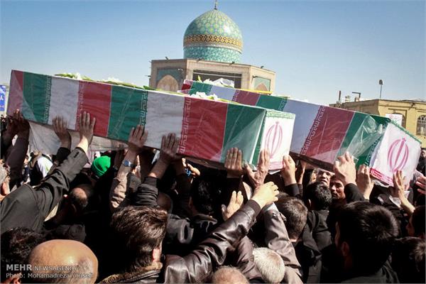 تشییع پیکر شهدای هشت سال دفاع مقدس در قزوین 11