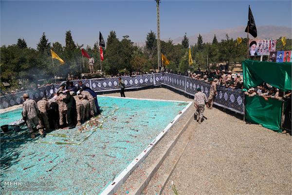 تشییع پیکر شهید گمنام در ستاد یگان صابرین سپاه 18