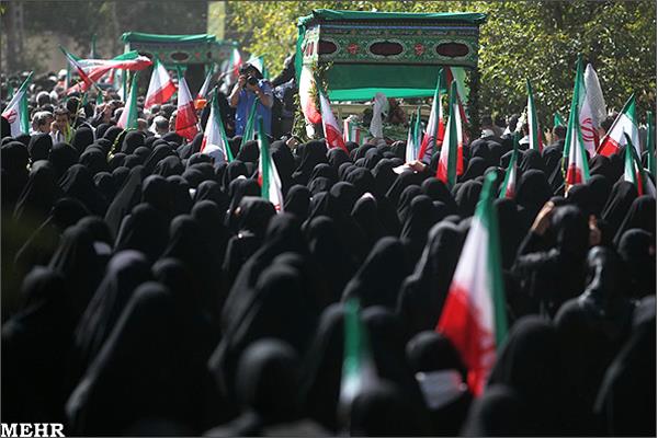 تشییع و خاکسپاری شهدای گمنام بوستان نهج البلاغه تهران-12/7/89