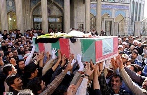 تشییع و خاکسپاری دوشهید گمنام در سازمان جغرافیایی