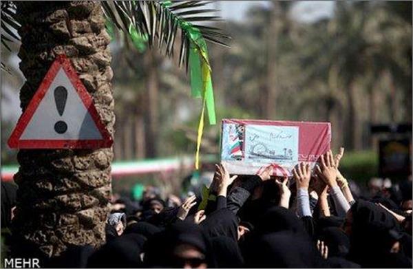 تشییع  و خاکسپاری شهدای گمنام در اهواز