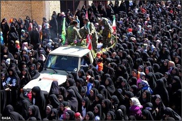 تشییع و خاکسپاری شهدای گمنام در سود جان چهار محال بختیاری