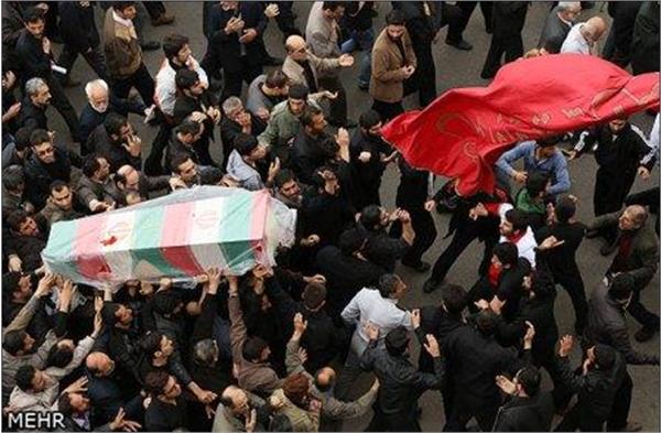 تشییع و خاکسپاری شهدای گمنام در دانشگاه آزاد لاهیجان