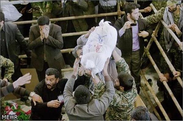 تشییع شهدای گمنام در قائم شهر