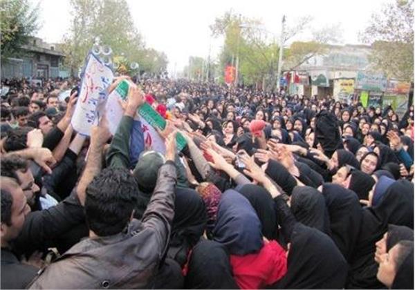 مراسم تشییع شهدای گمنام در گالیکش