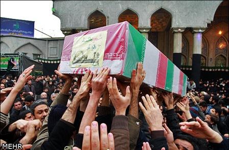 تشییع و خاکسپاری5شهید گمنام در میدان امام حسین (ع)(2)